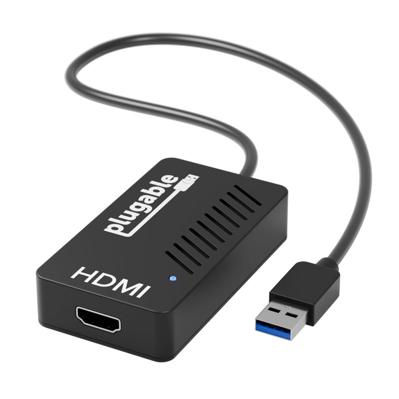 Plugable USB 3.0 to HDMI Video Graphics Adapter â€“ DisplayLink Certified for Multiple Monitors up to 2560x1440 â€“ External USB to HDMI Adapter Compatible with Windows 11, 10, 7, XP, and macOS - Image 1